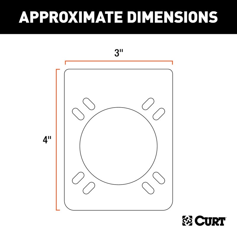 CURT 57206 Vehicle-Side Trailer Wiring Harness Mounting Bracket for 7-Way RV Blade - Image 2